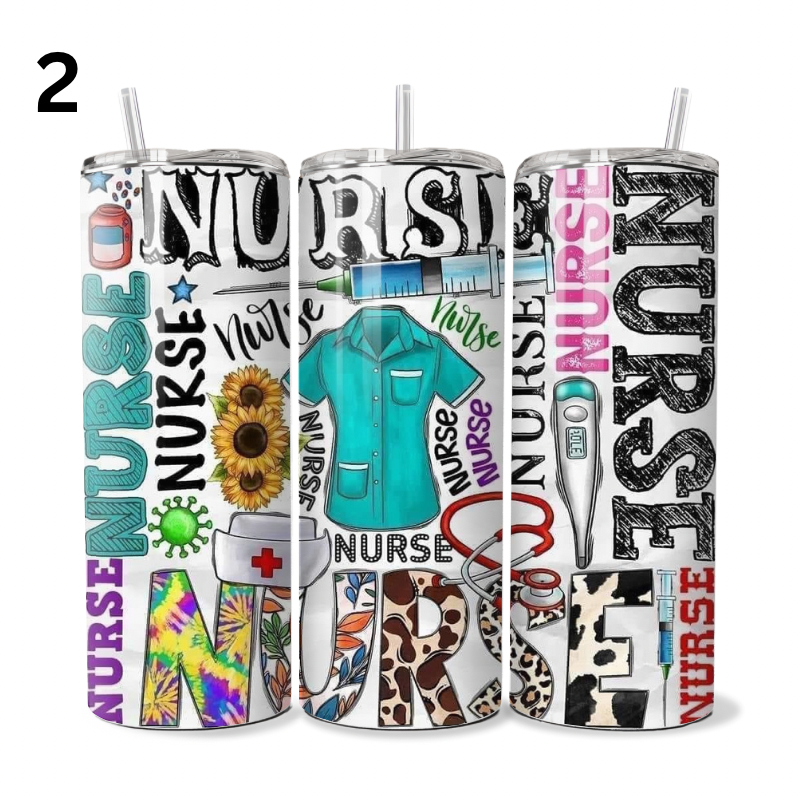 Word Art Nurse Tumbler