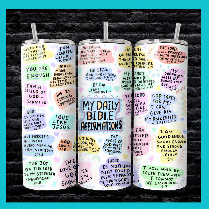 Bible Affirmation Tumbler- 20oz